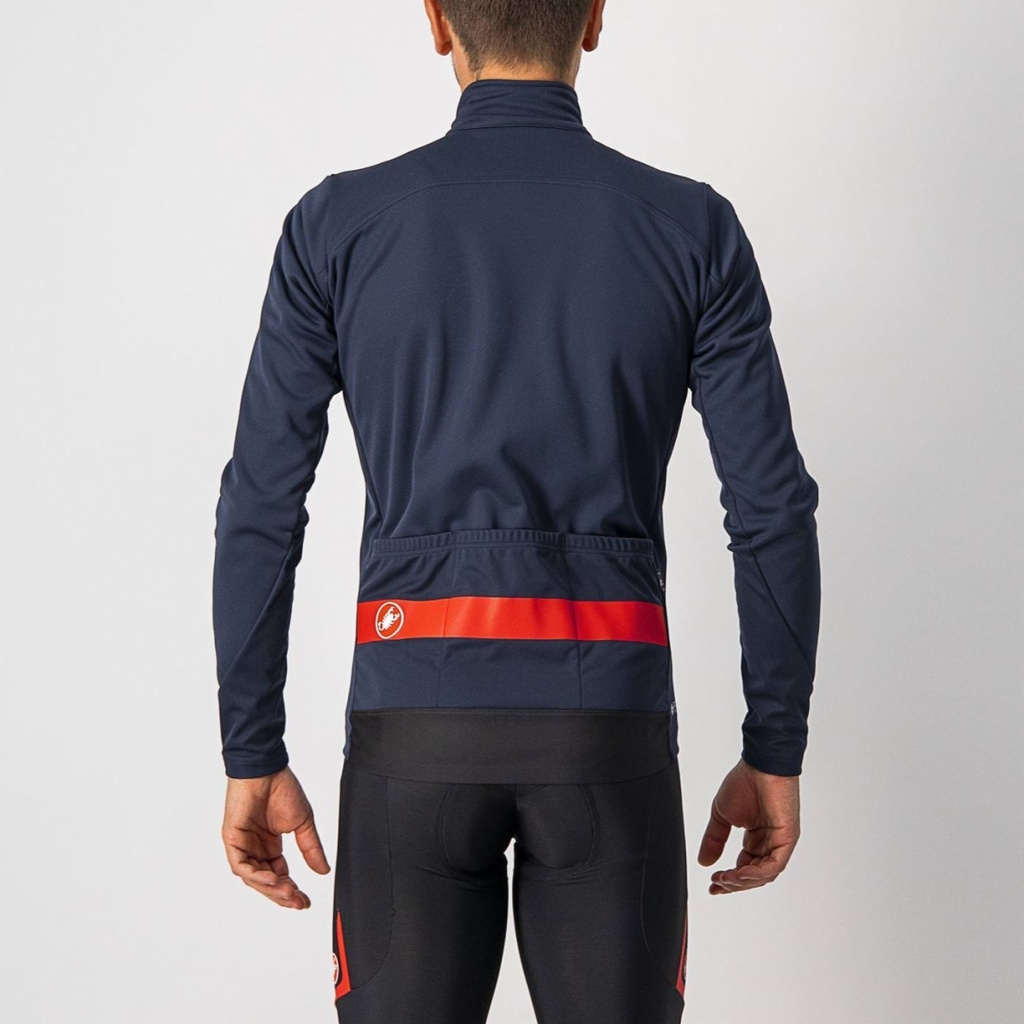 Castelli Raddoppia 3 Jacket Savile Blue/Red Reflex