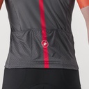 Castelli Sezione Jersey Dark Gray/Black-Scarlet Ibis