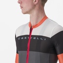 Castelli Sezione Jersey Dark Gray/Black-Scarlet Ibis