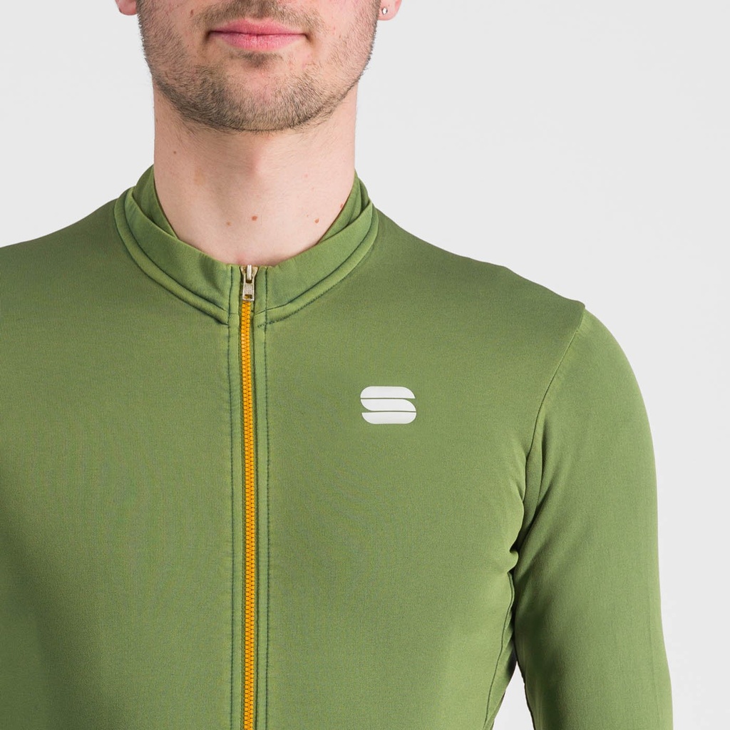 Sportful Monochrome Thermo Jersey Green Bottle