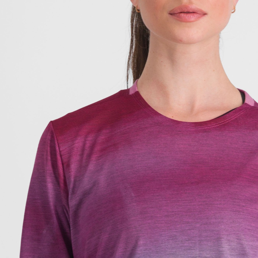 Sportful Flow Giara Women Tee LS Berry Blue Pink