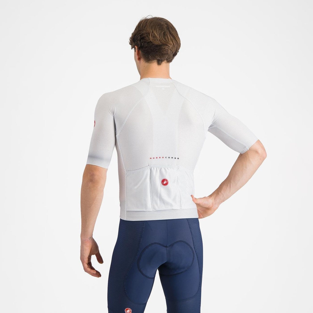 Castelli Climber A/C Jersey Silver Gray/Red