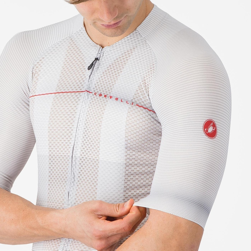 Castelli Climber A/C Jersey Silver Gray/Red