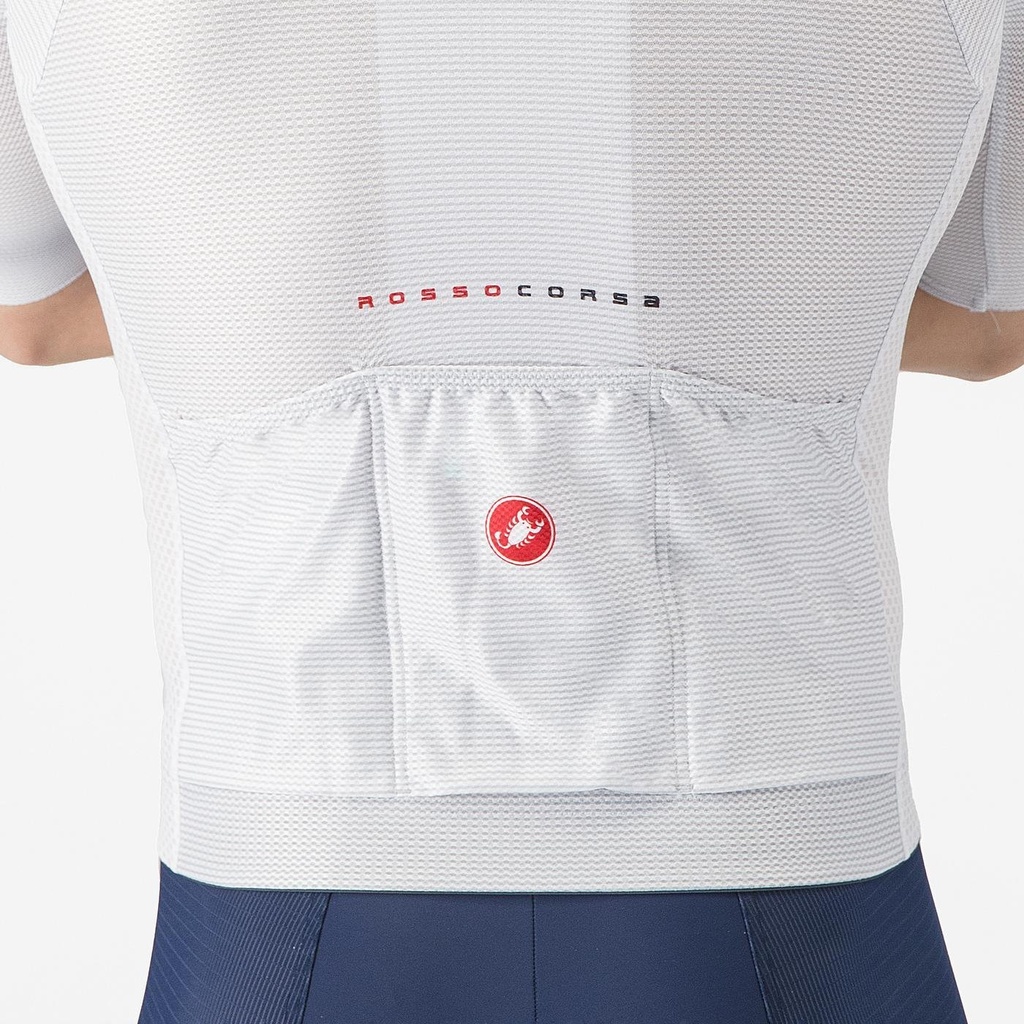 Castelli Climber A/C Jersey Silver Gray/Red