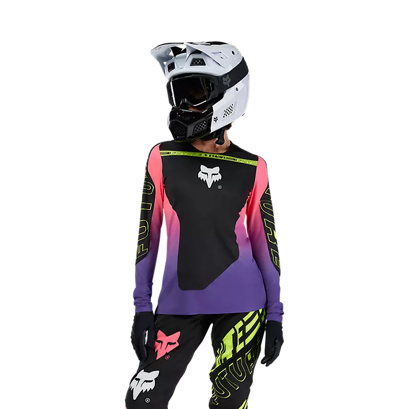 Fox Women Flexair Long Sleeves Jersey Elevated Black