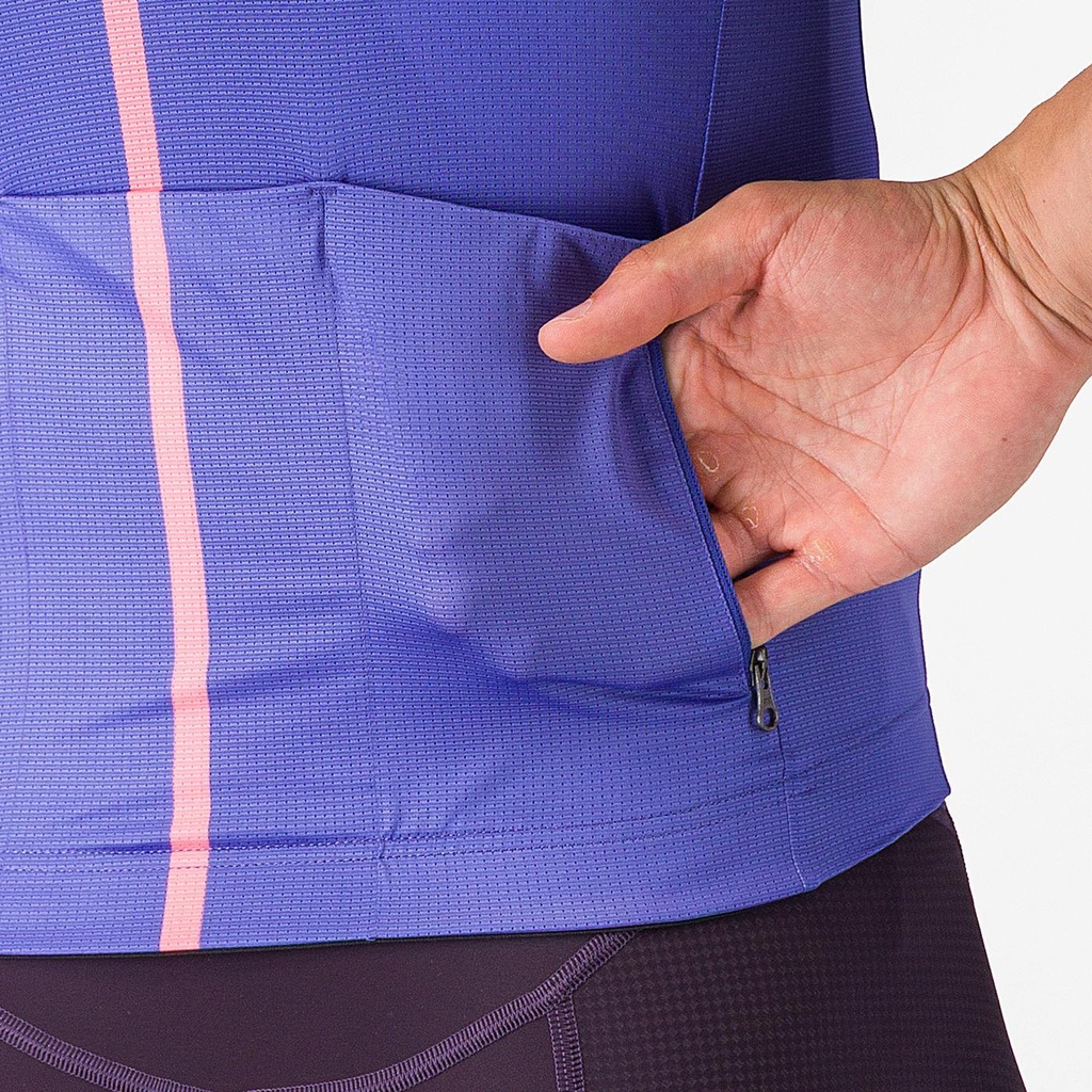 Castelli Drittone Logo Jersey Ultra Violet/Rosa Giro