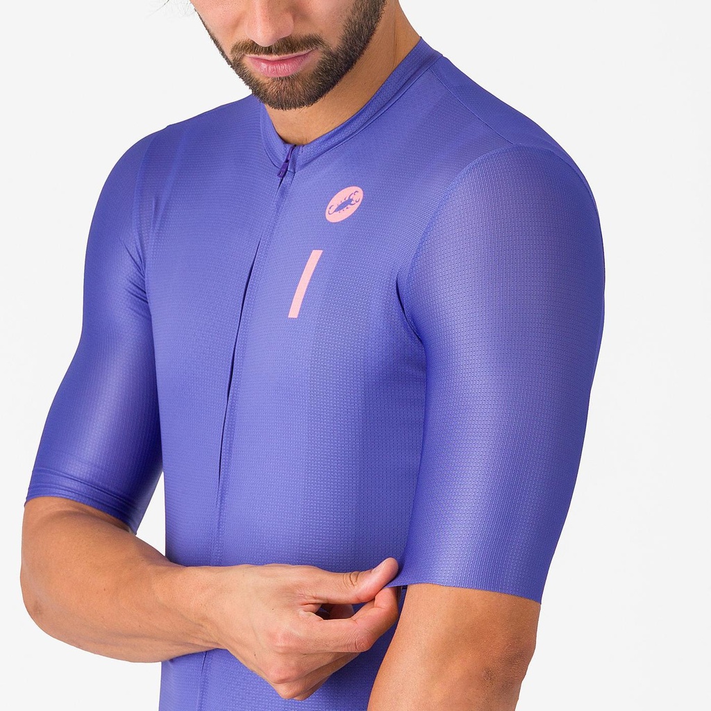 Castelli Drittone Logo Jersey Ultra Violet/Rosa Giro