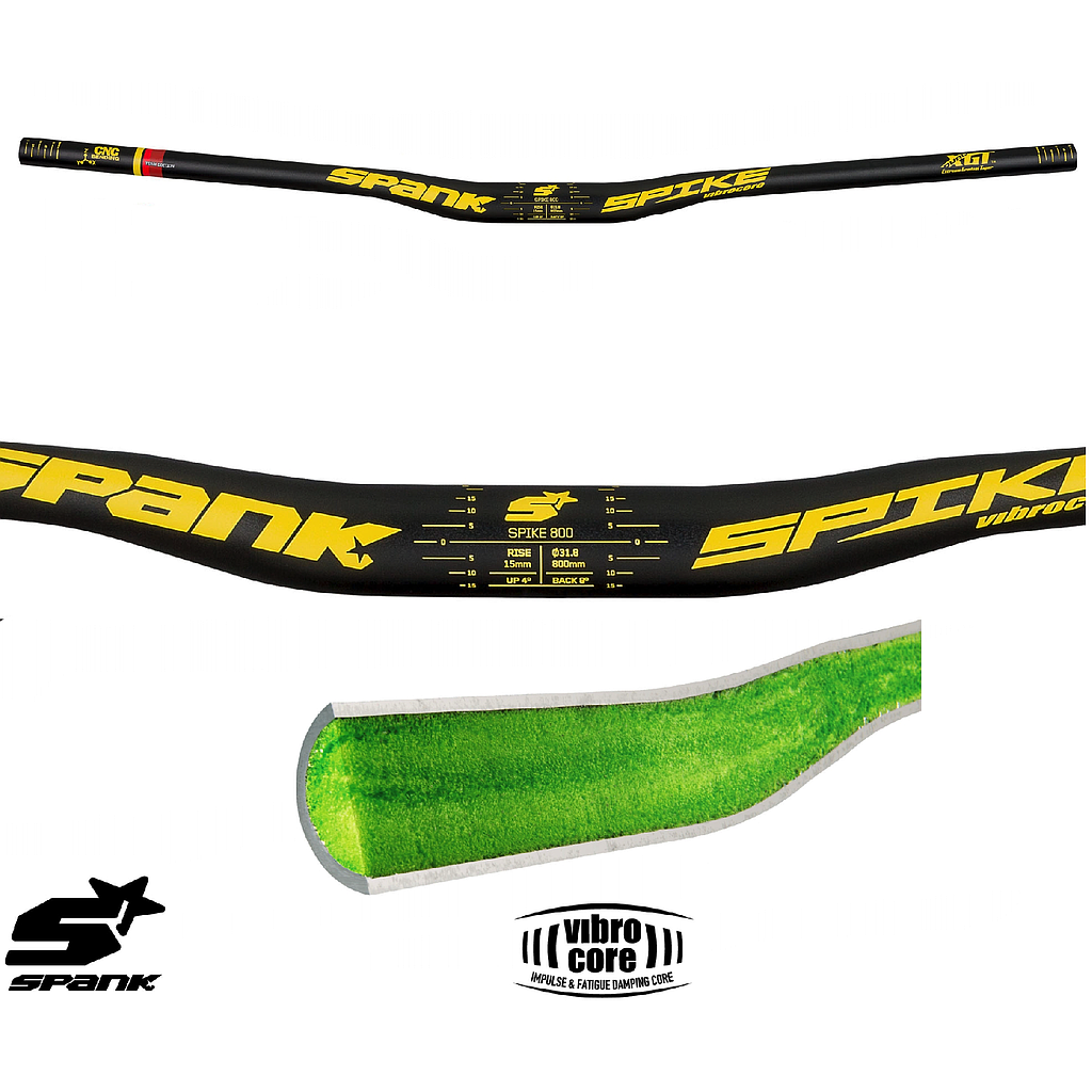 Cintre Spank Spike 800 Vibrocore 31.8 15 Team Edition