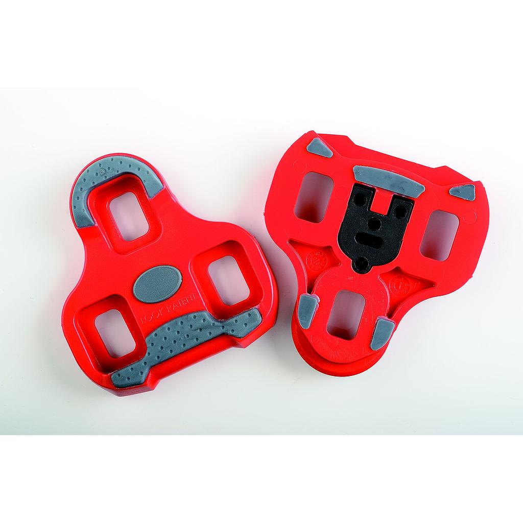 Cales Look Keo Grip rouge 9°