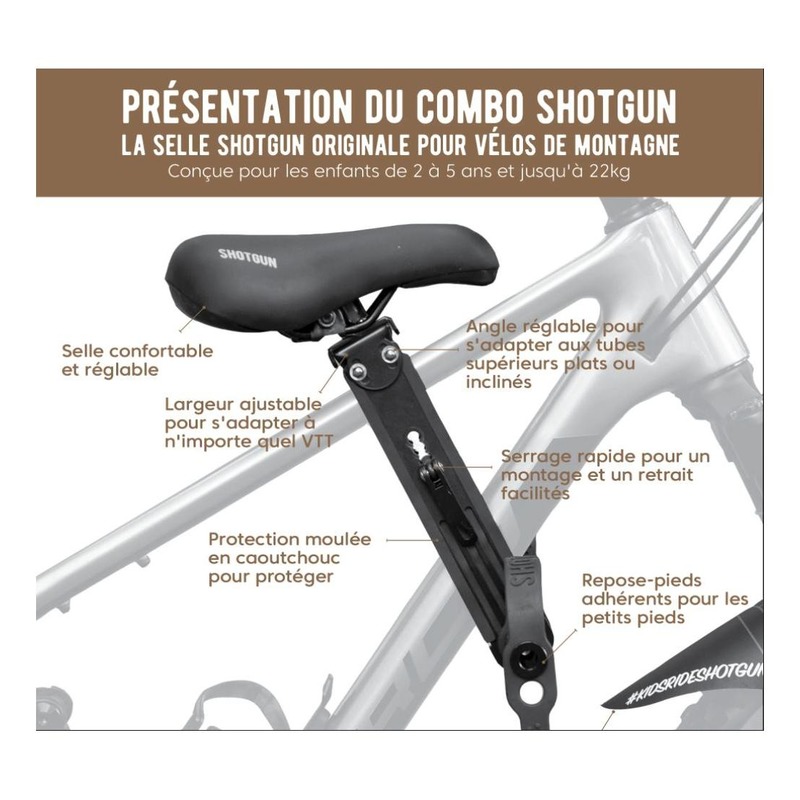 Kit Combo Selle et Guidon enfant Shotgun