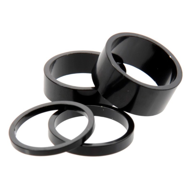 Entretoises de direction Parts 8.3 alu noir 2x5mm/2x10mm/1x15mm