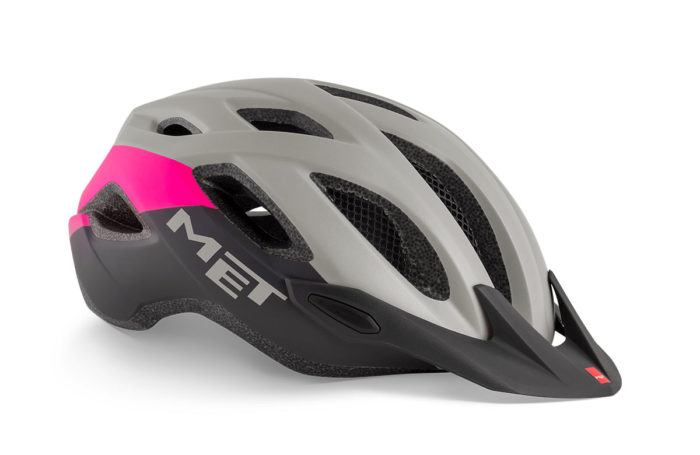 Casque Met Crossover Gris/Rose