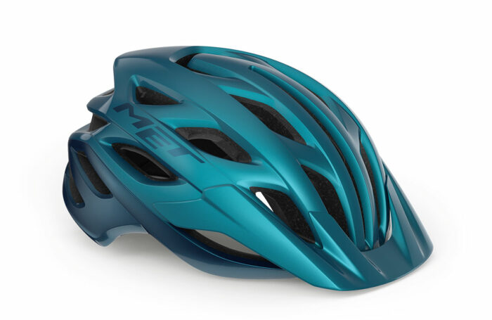 Casque Met Veleno Teal Blue Metallic