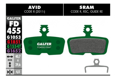 Plaquettes Galfer Avid Code /R/Guide RE Pro