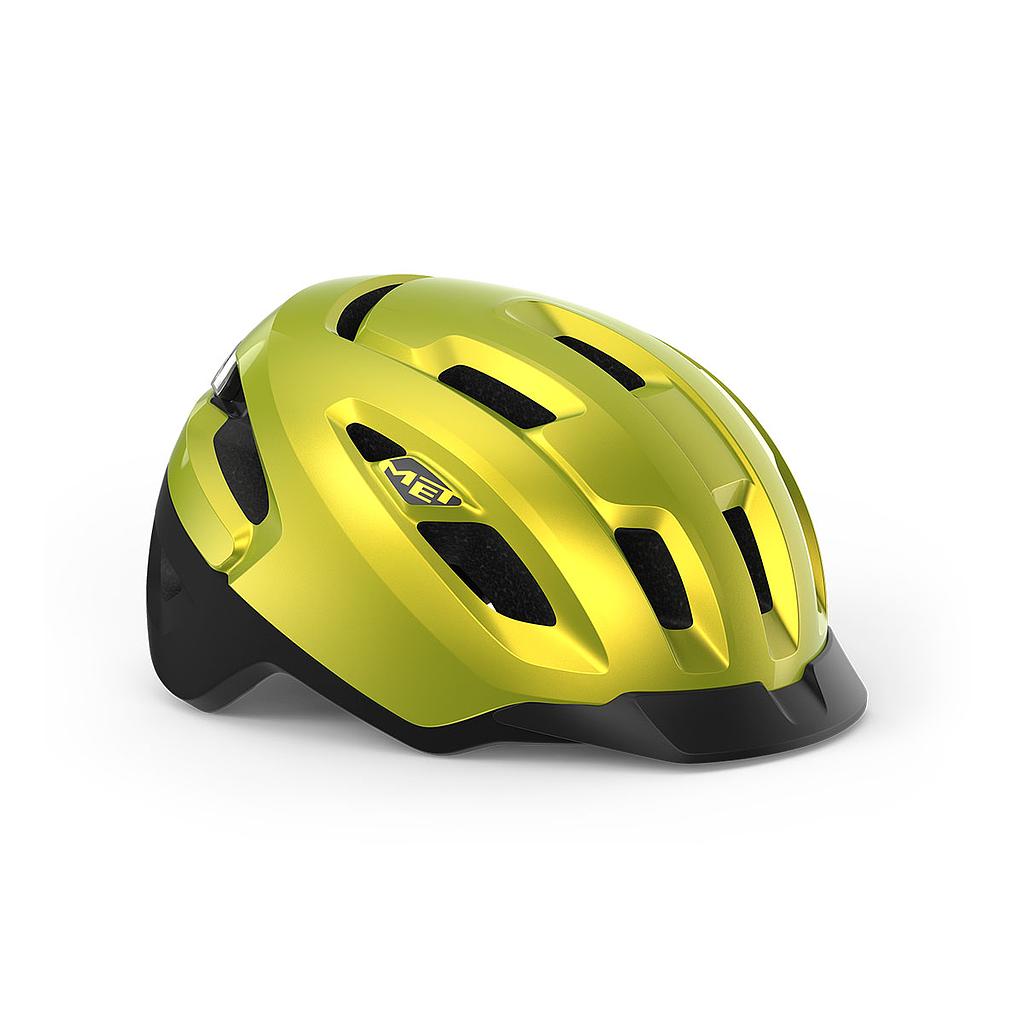 Casque Met Urbex Mips Lime Yellow Metallic Matt Glossy