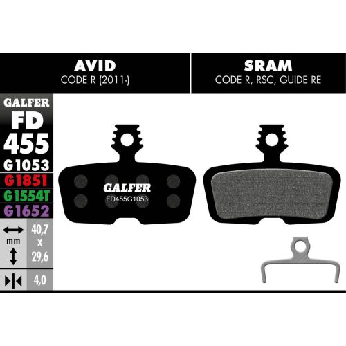 Plaquettes Galfer Sram Code/Guide RE Standard G1053