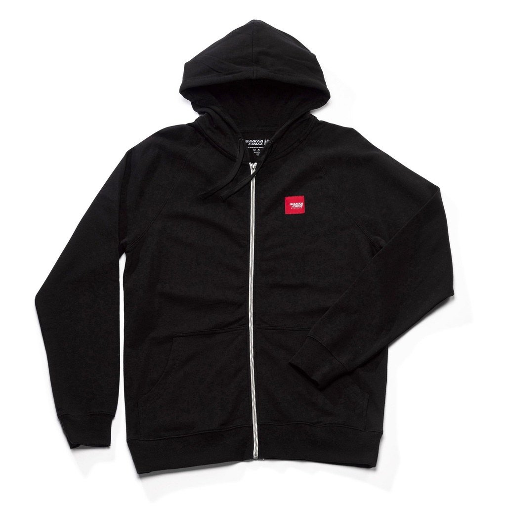 Santa Cruz Patch Zip Hoodie Black