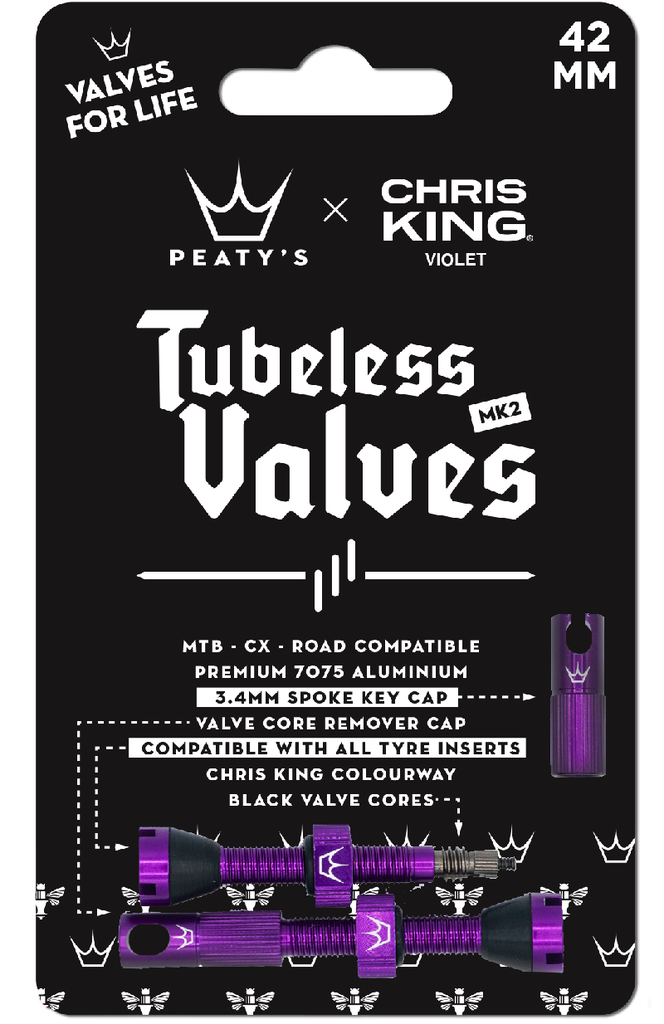 Valves Peaty's Chris King MK2 Violettes 42mm