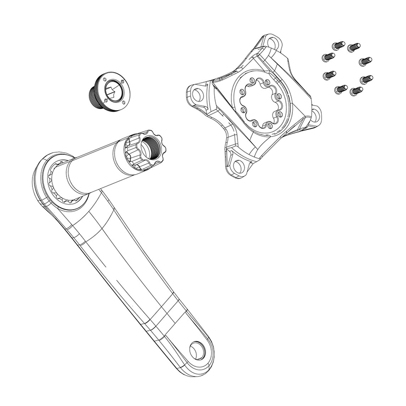 Vis Auto-Extractrice Manivelle Sram Dub  M18/M30 Noir