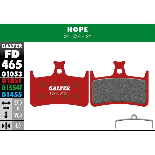 Plaquettes Galfer Hope E4 Advanced