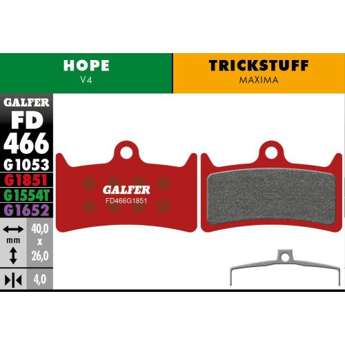 Plaquettes Galfer Hope V4 Advanced