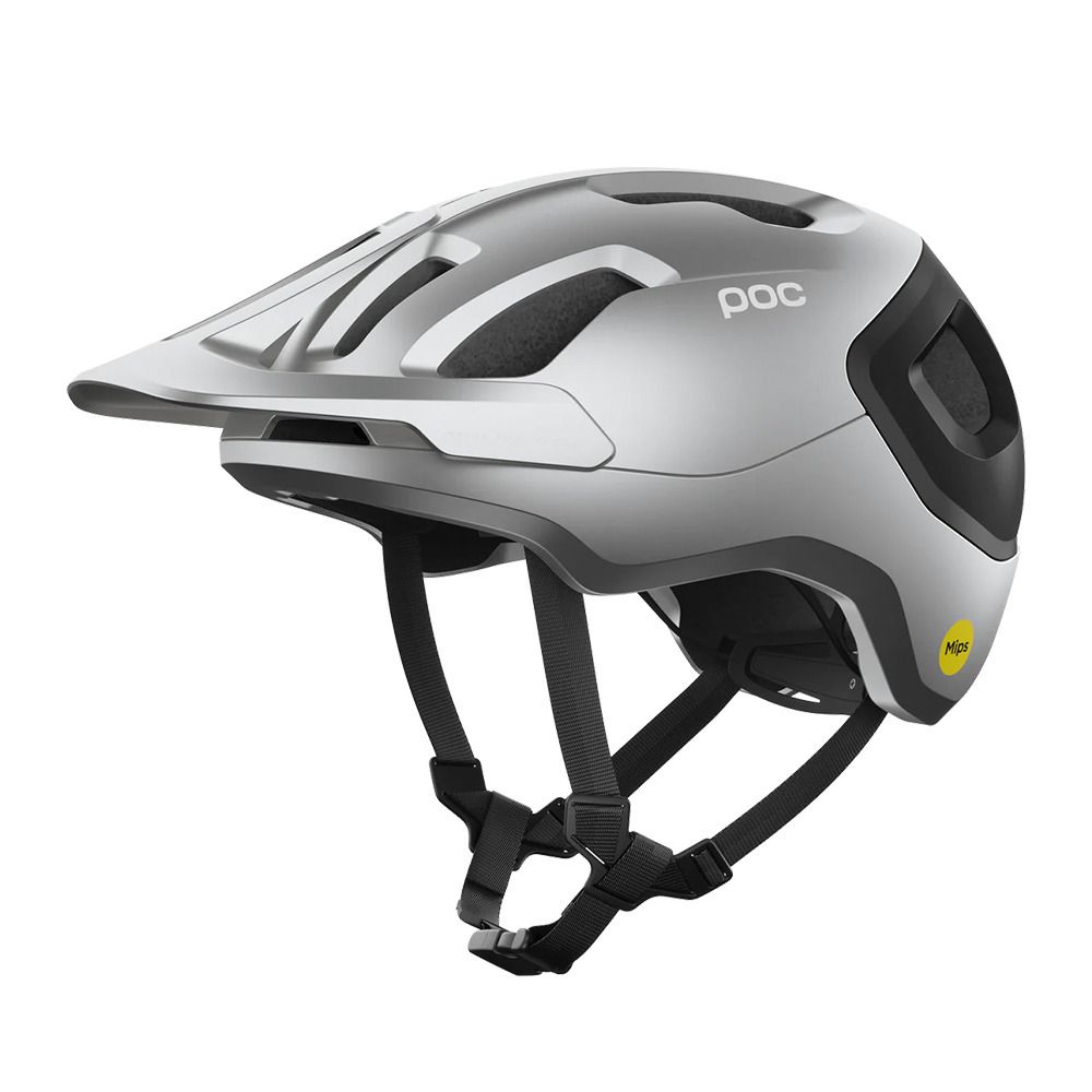 Casque Poc Axion Race Mips Argentite Silver Matt/Uranium Black