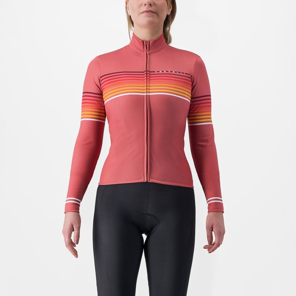 Castelli Ottanta LS Jersey Women Mineral Red