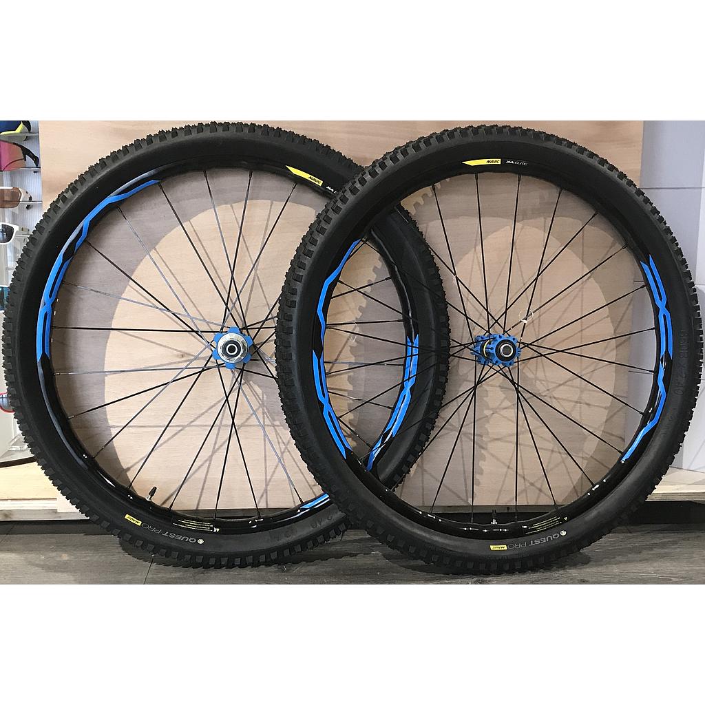 Paire Roues Mavic XA Elite bleue Boost 27,5