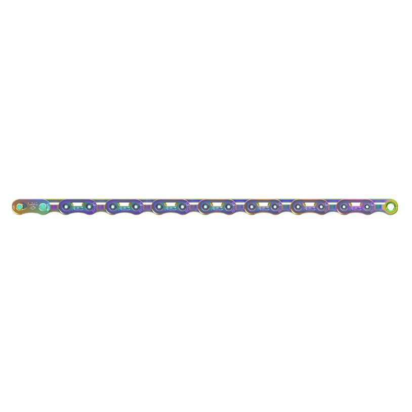 Chaine Sram Red E1 FlatTop 126m 12/13v Rainbow