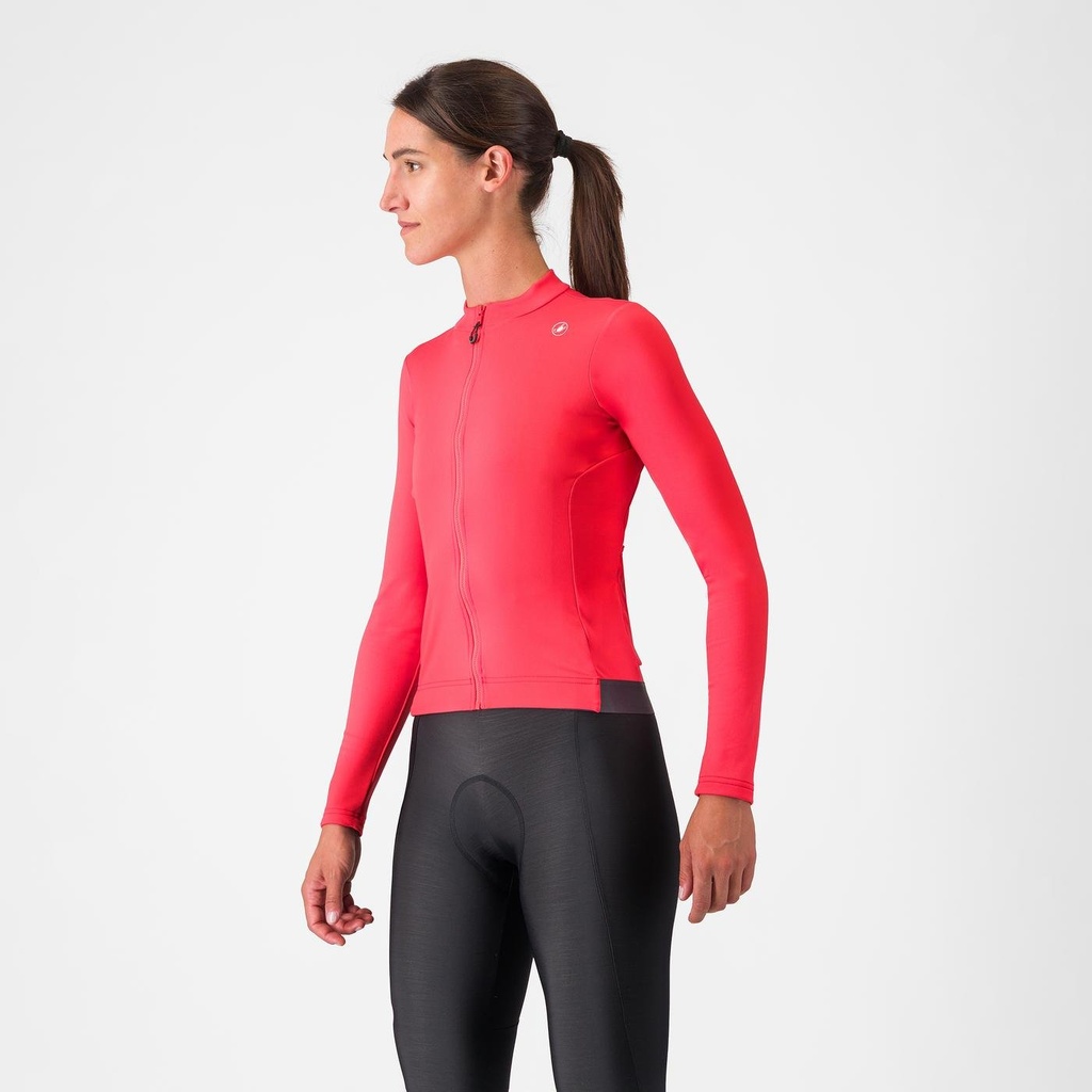 Castelli Espresso Thermal Women Jersey Hibiscus/Dark Gray