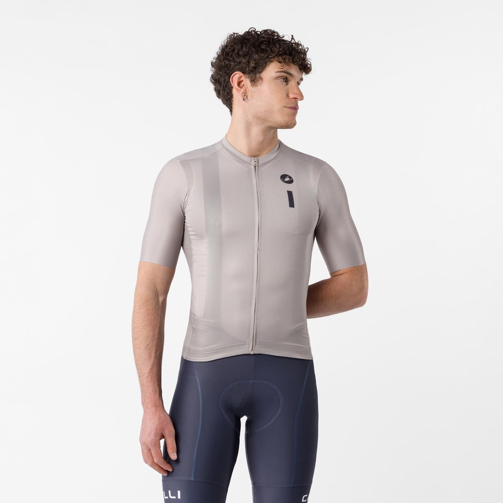 Castelli Drittone Logo Jersey CLay/Belgian Blue