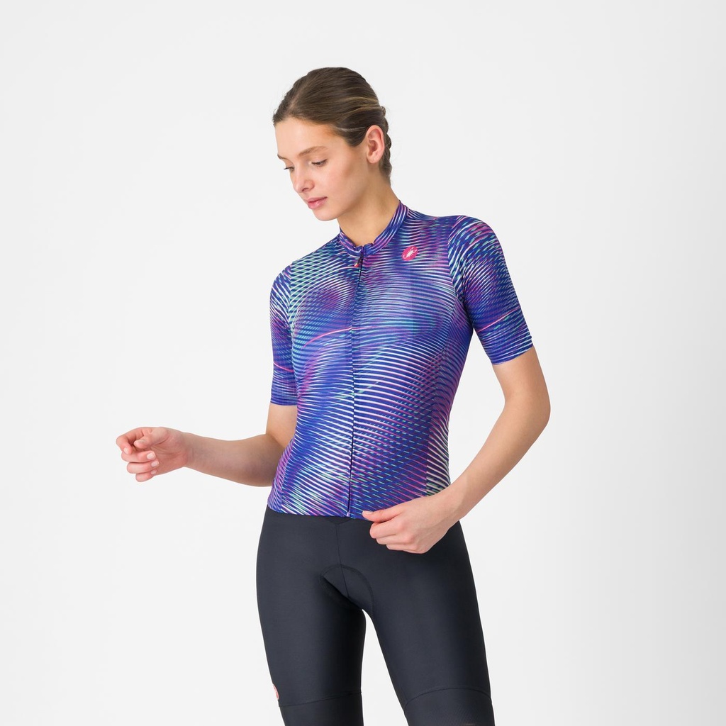 Castelli Cosmic Vortex Women Jersey Multicolor Ultraviolet Rose