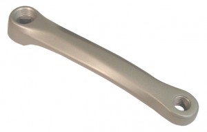 Manivelle Gauche Comfort Alu 170 axe carré grise