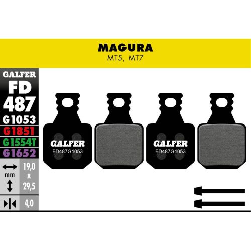 [FD487G1053] Plaquettes Galfer Magura Mt5/7 G1053 Standart