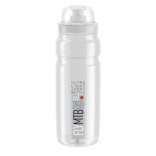 Bidon Elite Fly VTT 750mL Transparent/gris