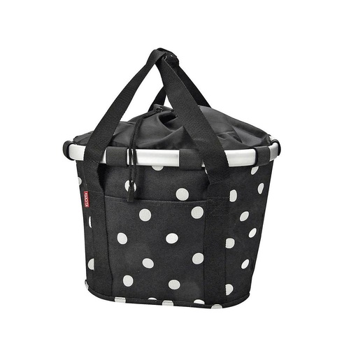 Panier sac Av KLICKfix Reisenthel BikeBasket City noir à poids blanc 15l (35x28x26)