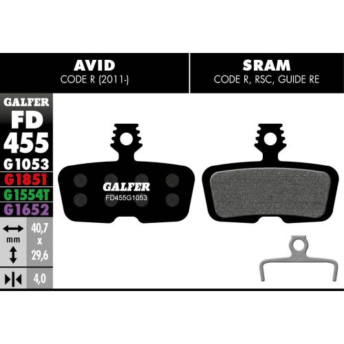 [G1053] Plaquettes Galfer Sram Code/Guide RE Standard G1053