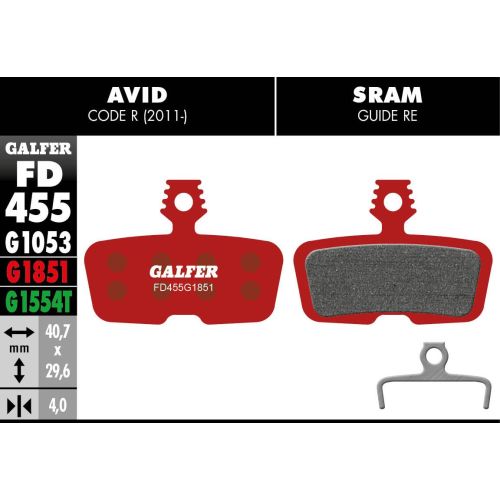 [FD455G1851] Plaquettes Galfer Avid Code /R/Guide RE Advanced