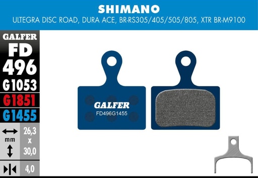 [FD496G1455] Plaquettes Galfer Shimano Dura-Ace/Ultegra Road