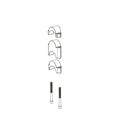 Kit entretoises Deda Prolongateur pour Cintre Parabolica/FastBlack (2x10/2x15/2x30mm)