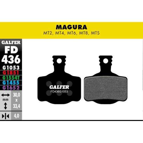 [FD436G1053] Plaquettes Galfer Magura MT2/4/6/8/S/Trail Standart