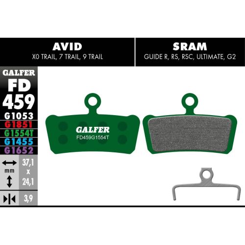 [FD459G1554T] Plaquettes Galfer Sram Guide R/RS/RSC Pro