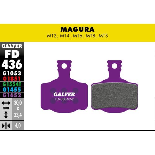 [FD436G1652] Plaquettes Galfer Magura MT2/4/6/8/S/Trail E-Bike
