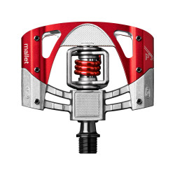 Pédales Crank Brothers Mallet 3 Brut/rouge