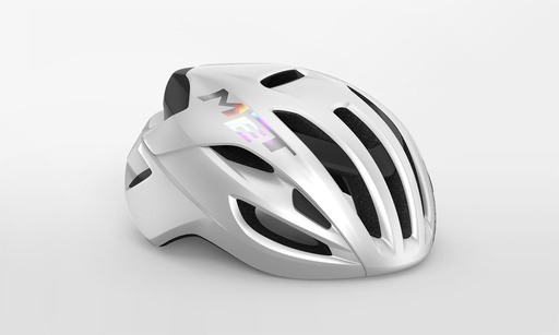 Casque Met Rivale MIPS blanc holographique