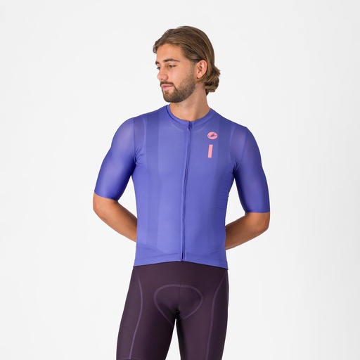 Castelli Drittone Logo Jersey Ultra Violet/Rosa Giro