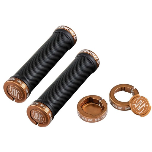 [30813] Poignées Reverse Nico Vink Signatures Black/Copper Lock-On Ø30 130mm