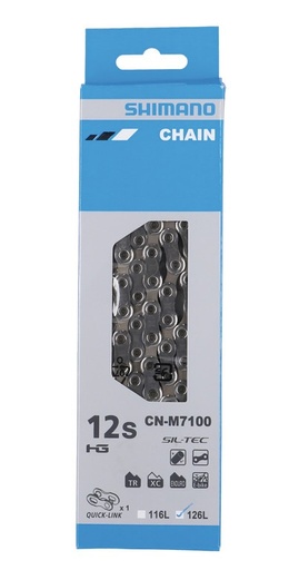 Chaine Shimano SLX M7100 12v Quick Link 126 maillons