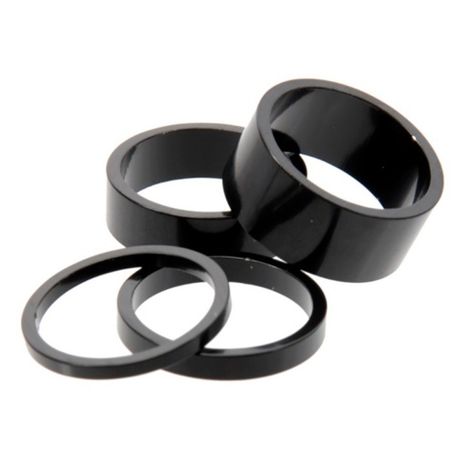 Entretoises de direction Parts 8.3 alu noir 2x5mm/2x10mm/1x15mm