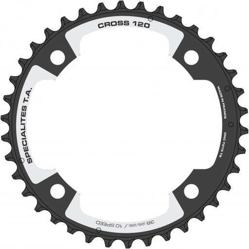 Plateau Spécialités TA Cross 39t 120mm noir Sram/Cannondale